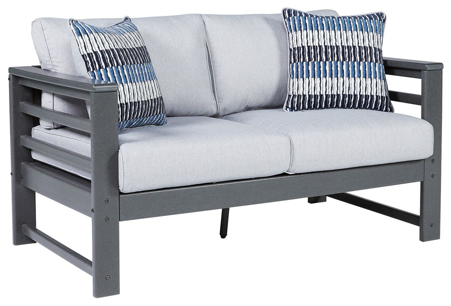 Amora - Charcoal Gray - Loveseat W/Cushion