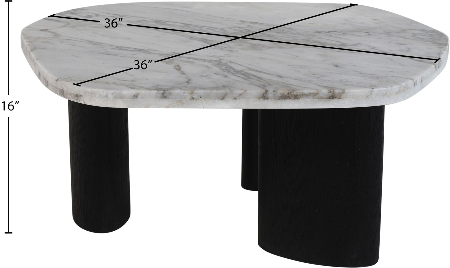 Puglia - Marble Top And Oak Wood Base Table