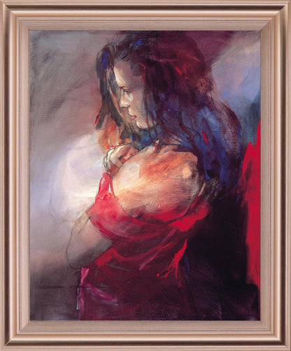 Ember Muse - 28" x 34" Framed Wall Art - Red