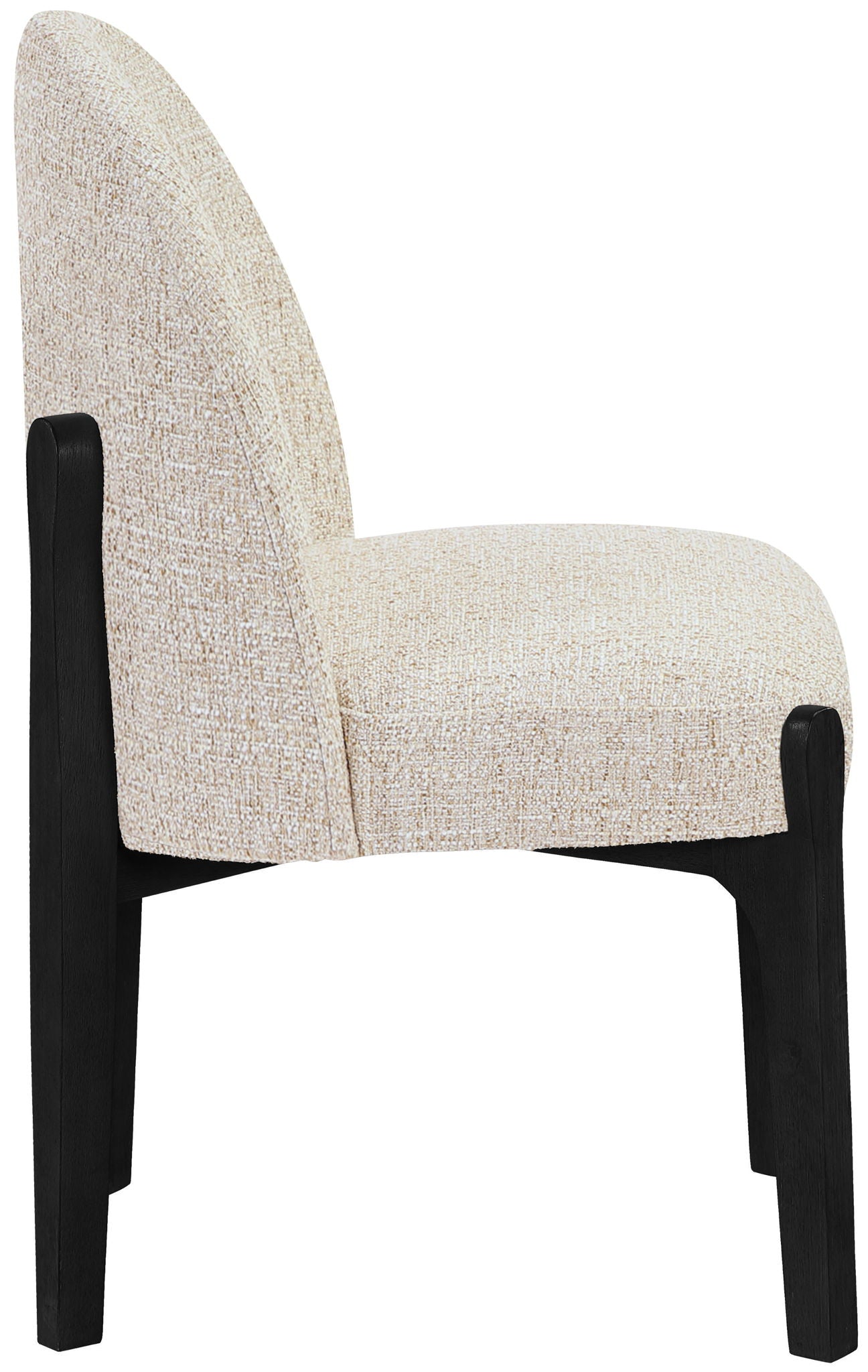 Torino - Upholstered Dining Chair With Brushed Black Base (Set of 2)