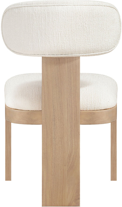 Timbra - Linen Textured Fabric Upholstered Dining Chair (Set of 2) - Natural Base