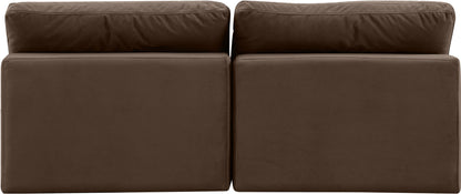 Comfy - Velvet Modular Armless Sofa 2 Seats