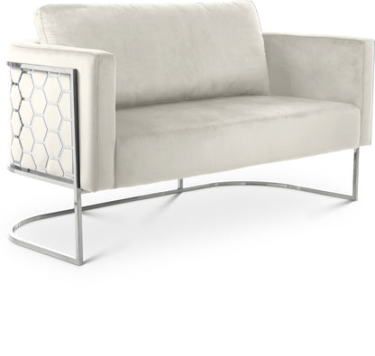 Casa - Loveseat with Chrome Legs