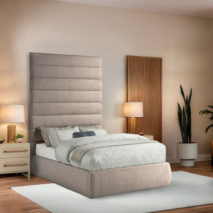 Adam - Linen Fabric Bed With 89" Headboard