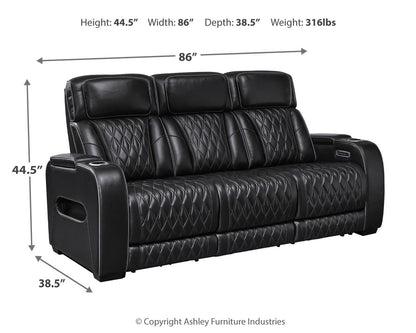 Boyington - Power Reclining Sofa With Adj Headrest