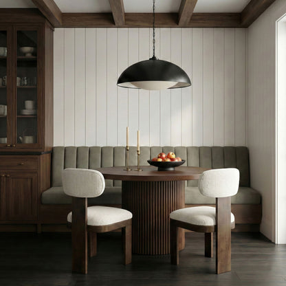 Timbra - Linen Textured Fabric Upholstered Dining Chair (Set of 2) - Walnut Base