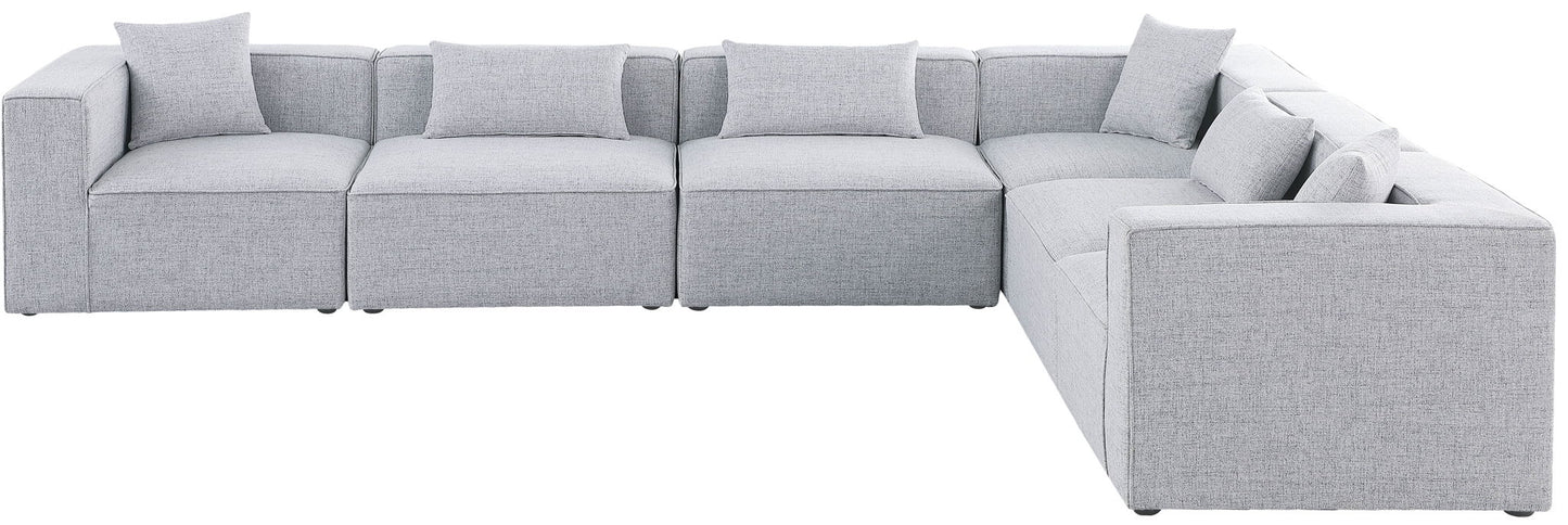 Cube - Linen 6 Piece Modular Corner Sectional