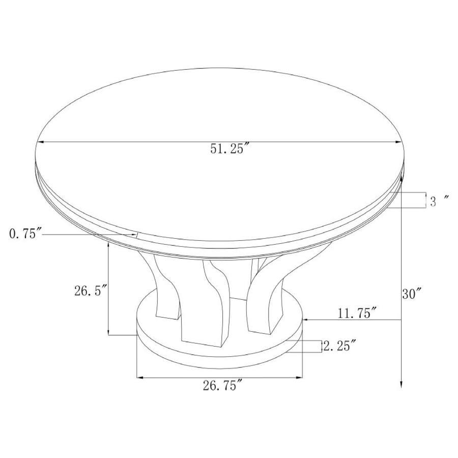 Anchorage - Round Glass Top Dining Table - Chrome