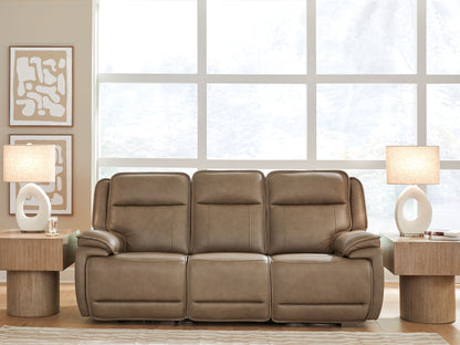 Glencroft - Power Reclining Sofa With Adjustable Headrest - Sahara