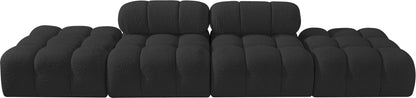 Ames - 4 Piece Boucle Upholstered Modular Sofa With 2 Backless Seats