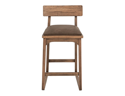 Balam - 30" Barstool (Set of 2) - Light Brown / Dark Brown