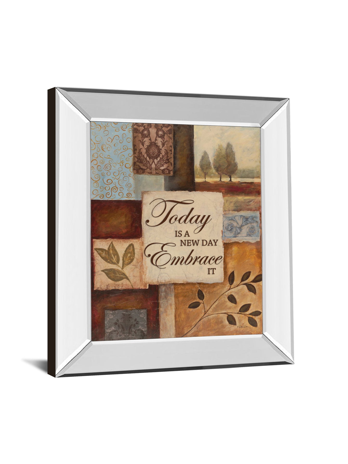 New Day By Dee Dee - Mirror Framed Print Wall Art - Light Brown