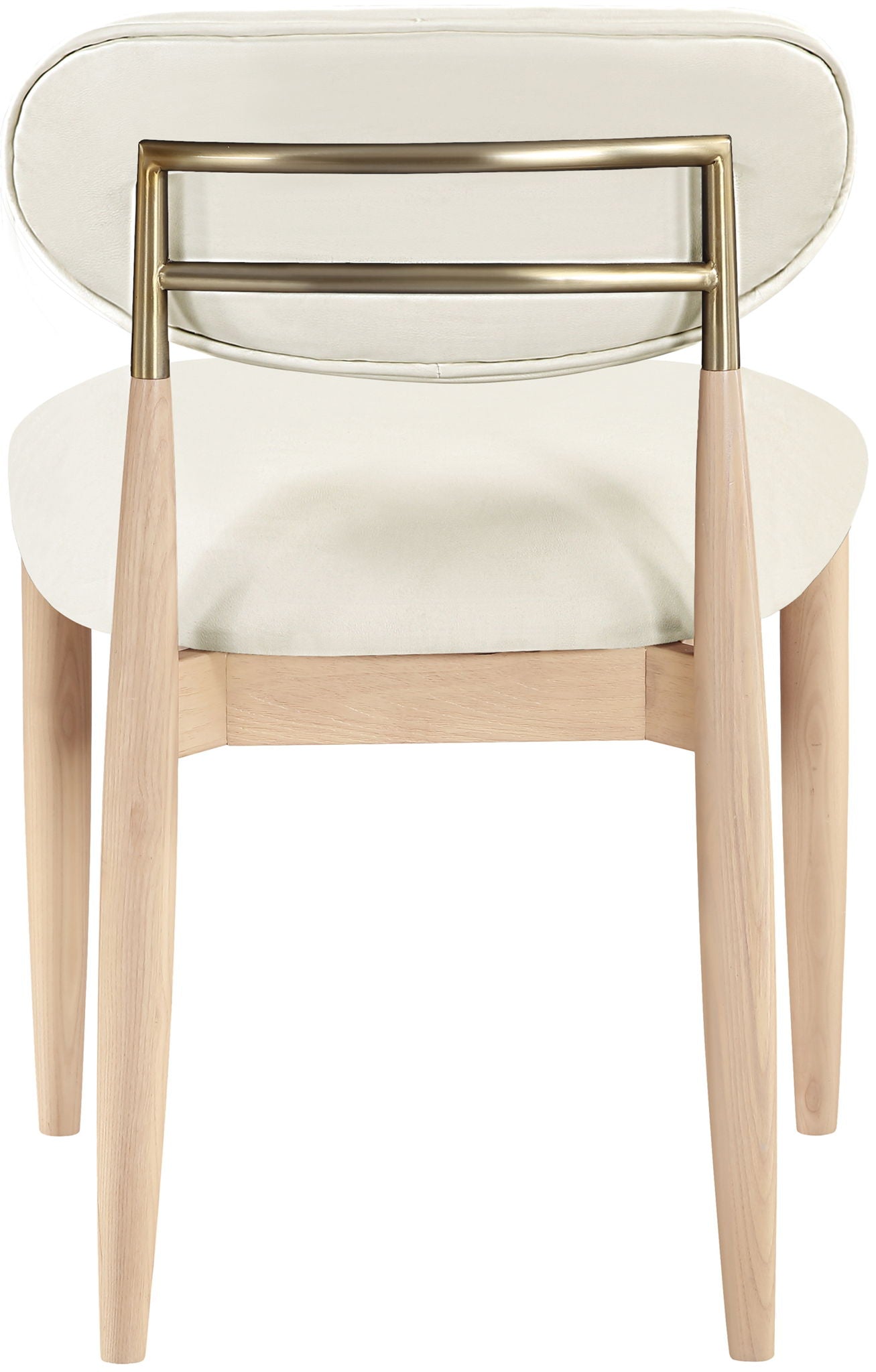 Riccio - Faux Leather Dining Side Chair (Set of 2) - Natural Frame