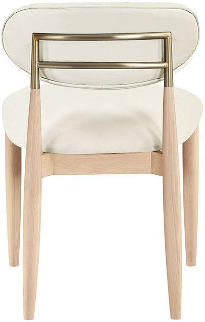 Riccio - Faux Leather Dining Side Chair (Set of 2) - Natural Frame