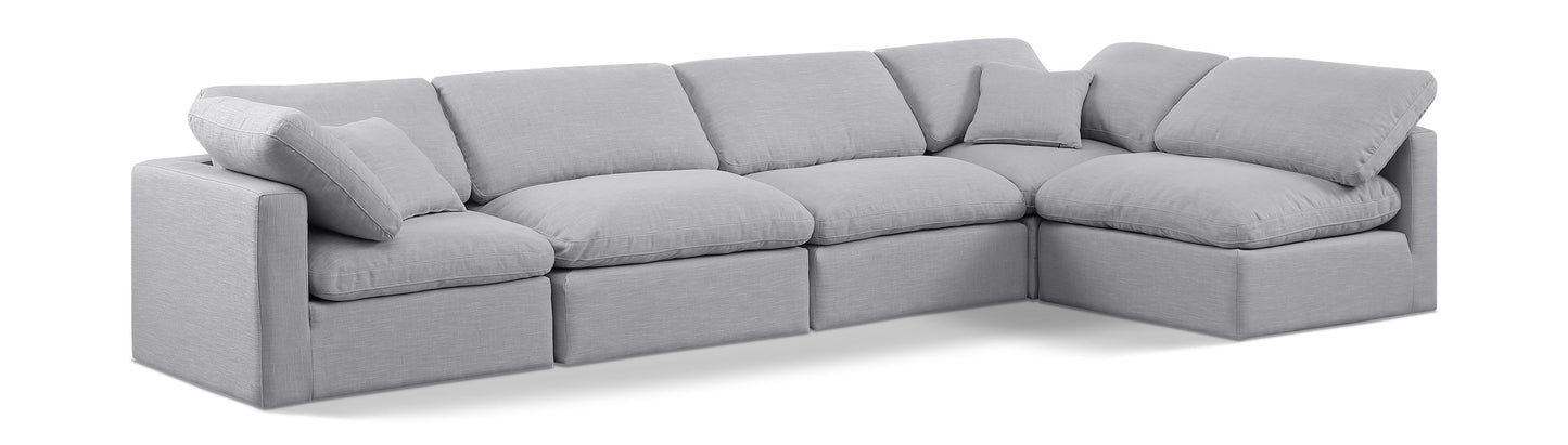 Indulge - Linen 5 Piece Modular Sectional