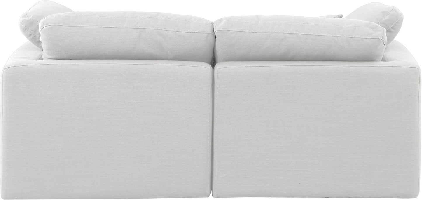 Indulge - Linen 2 Piece Modular Sofa - White