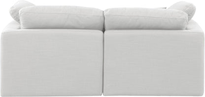 Indulge - Linen 2 Piece Modular Sofa - White