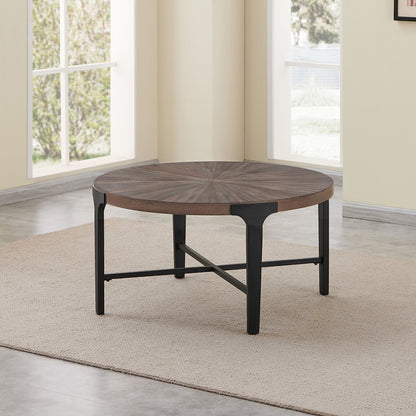 Chevron - Round Cocktail Table - Brown