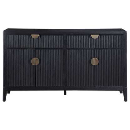 Brookmead - 4 Door Sideboard Buffet Storage Cabinet - Black