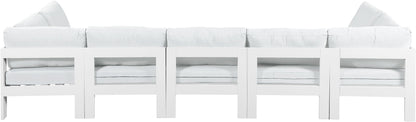Nizuc - Outdoor Patio 7 Piece Modular Sectional With White Frame