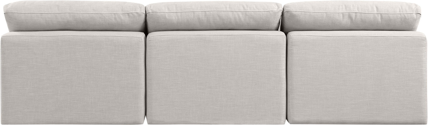 Indulge - Linen 3 Seat Modular Armless Sofa