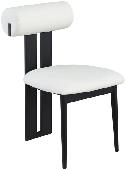 Dario - Faux Leather Dining Chair With Black Frame (Set of 2)