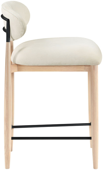 Riccio - Upholstered Stool - Cream