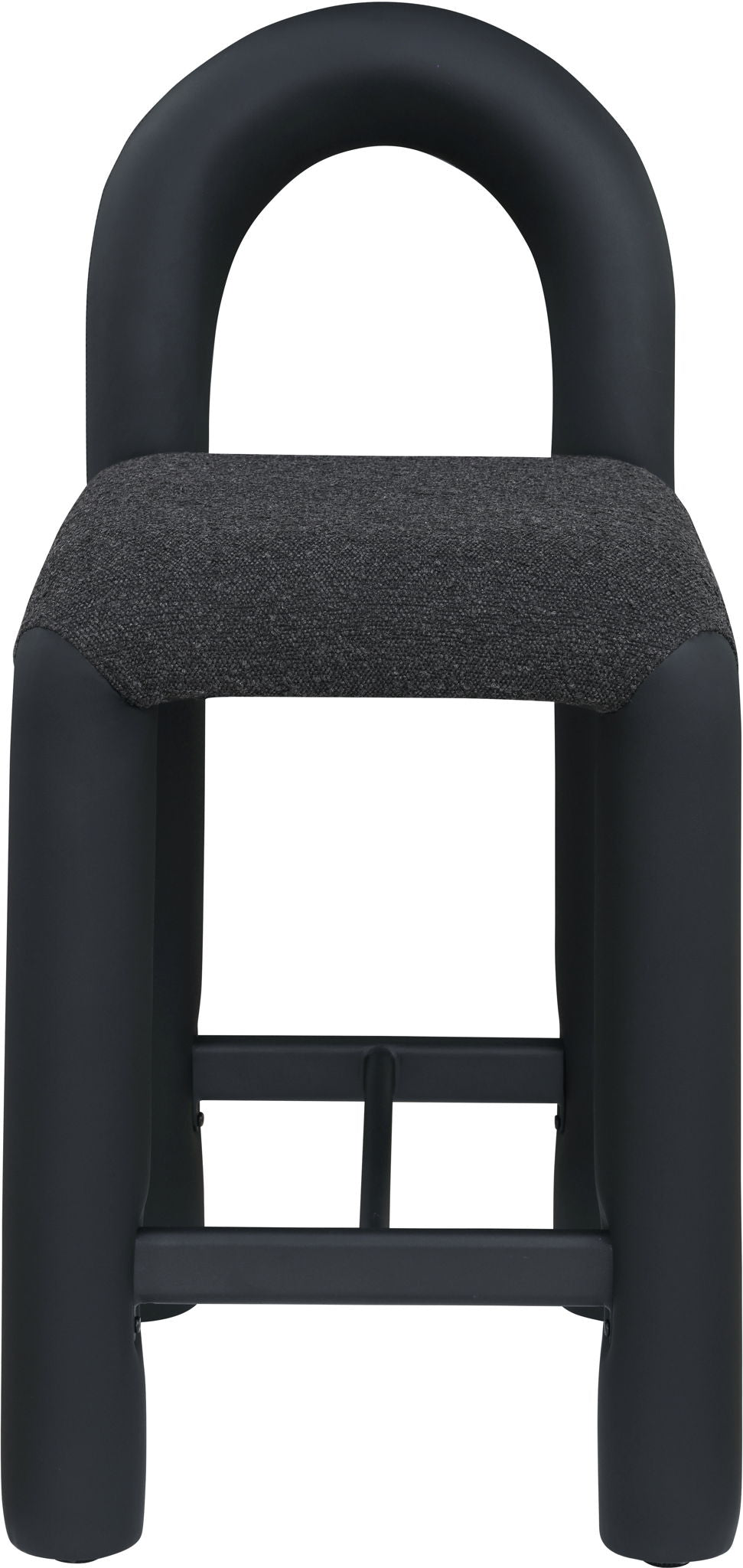 Amari - Vegan Leather and Boucle Fabric Stool