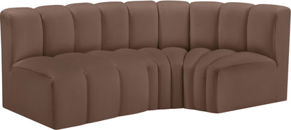 Arc - Faux Leather 3 Piece Sofa
