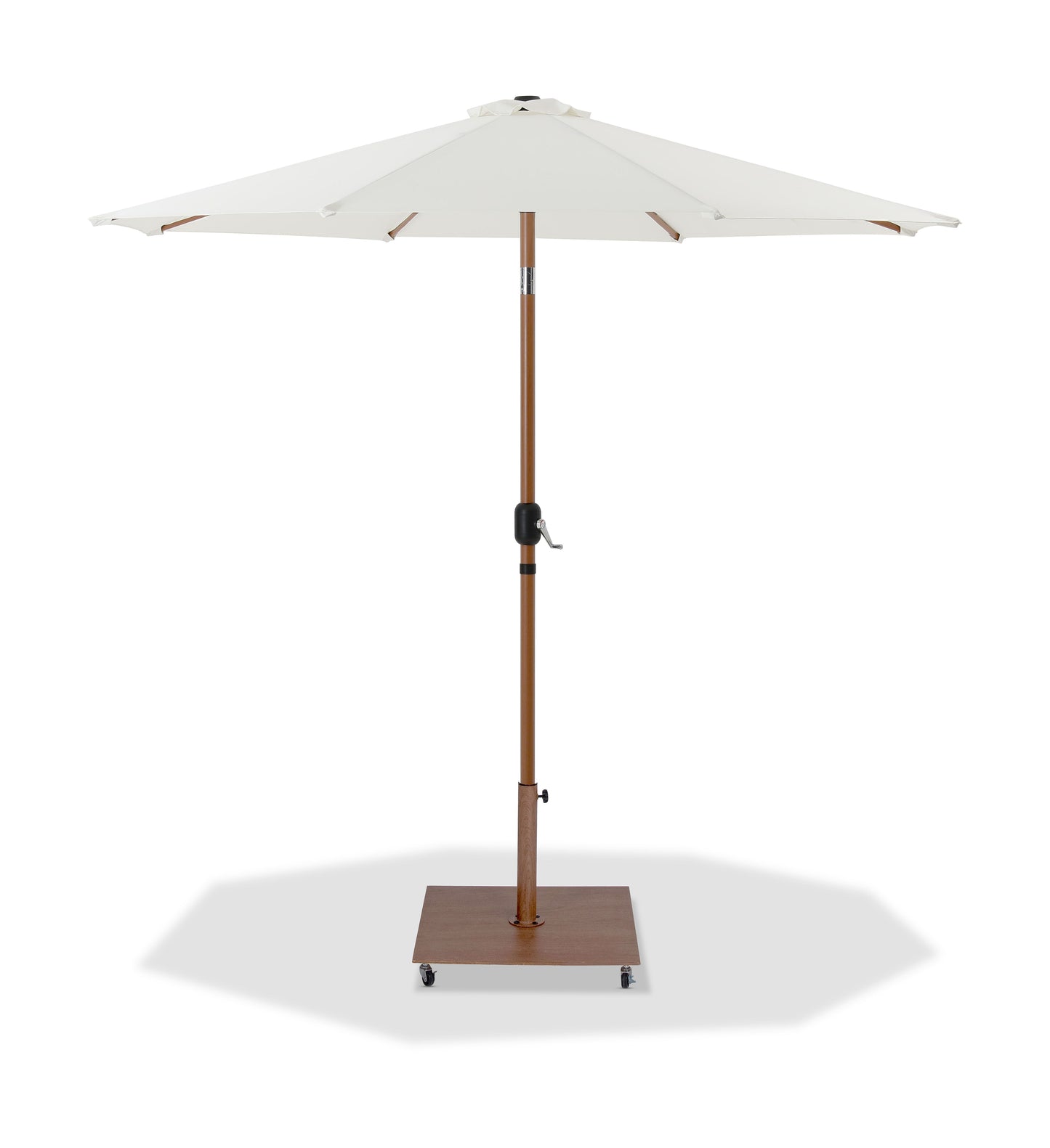 Fiji - Aluminum Patio Umbrella With Square Teak Base
