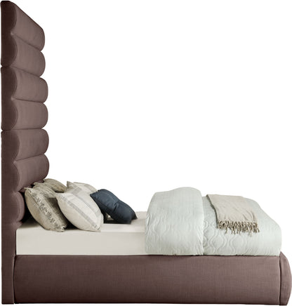 Adam - Linen Fabric Bed With 89" Headboard