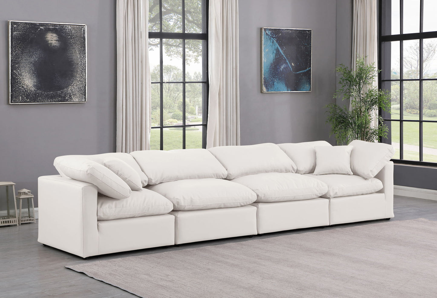 Indulge - Faux Leather 4 Seat Modular Sofa
