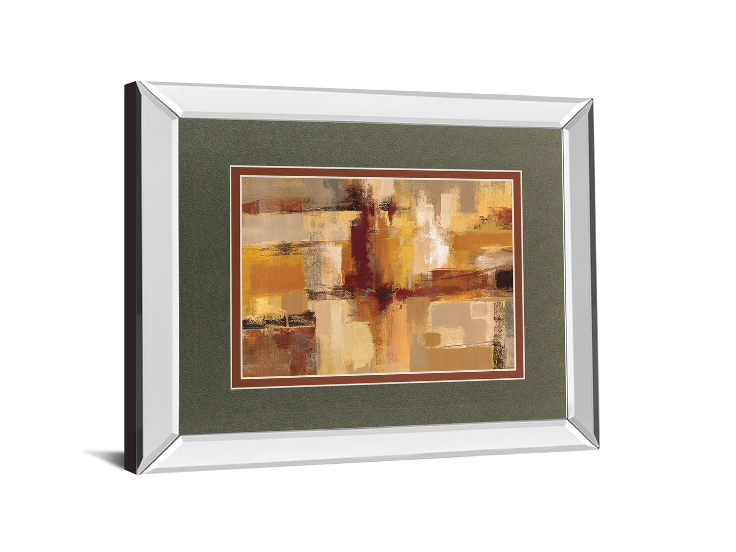 Sandcastles By Silvia Vassileva - Mirror Framed Print Wall Art - Light Brown