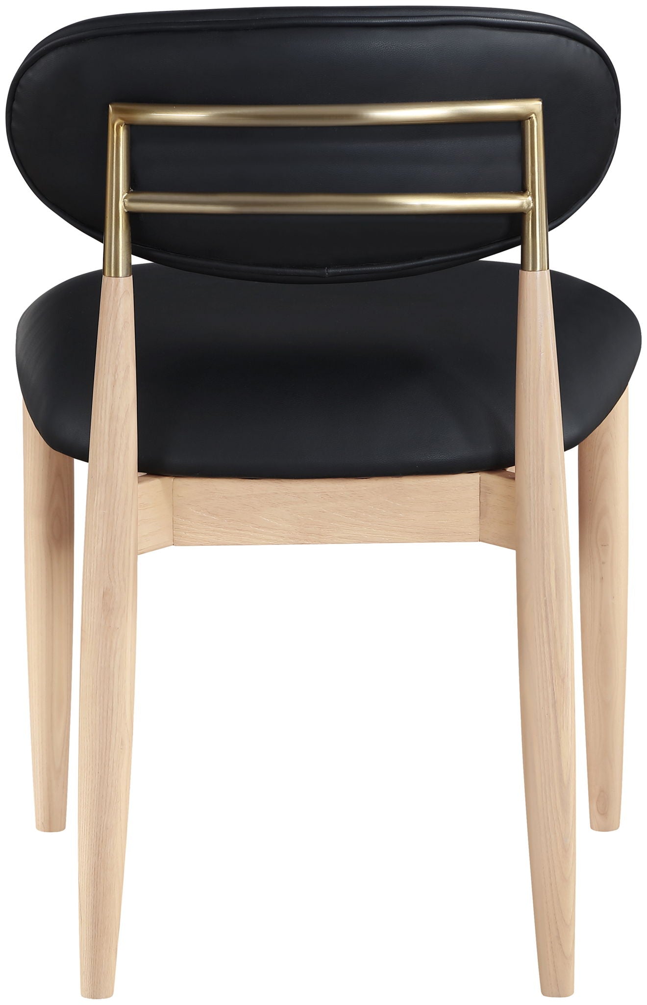 Riccio - Faux Leather Dining Side Chair (Set of 2) - Natural Frame