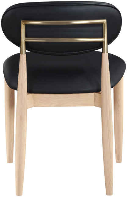 Riccio - Faux Leather Dining Side Chair (Set of 2) - Natural Frame