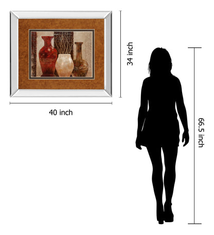 Mediterranean Style I By Nan Mirror - Framed Print Wall Art - Light Brown