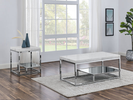 Aston - 3 Pieces Occasional Table Set - White