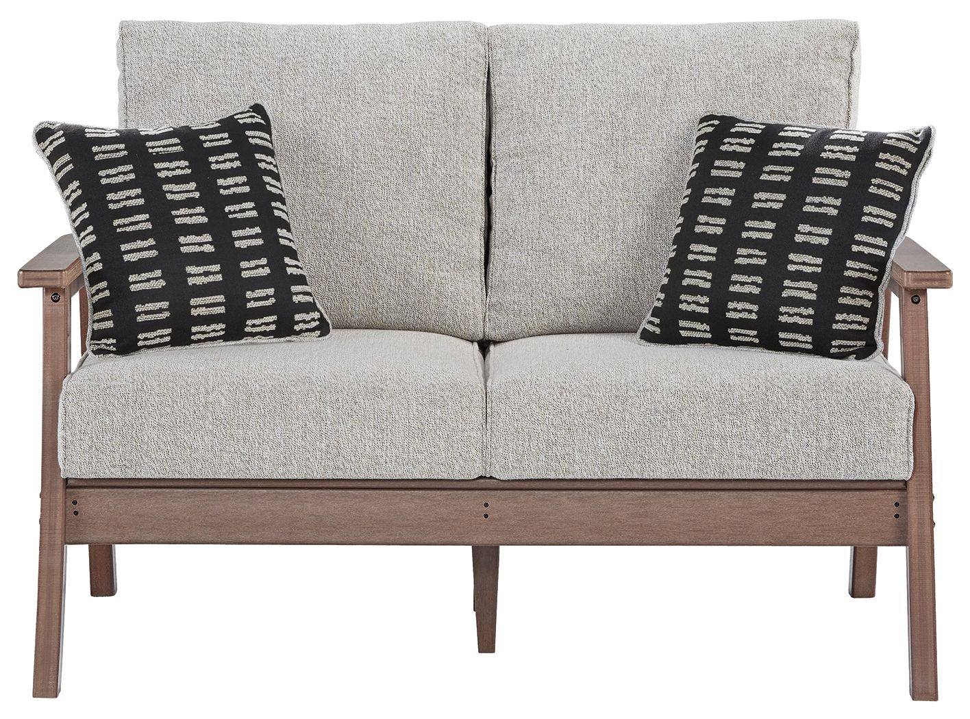 Emmeline - Marrón / Beige - Loveseat C/Cojín