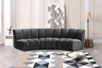 Infinity - 3 Piece Velvet Modular Sectional