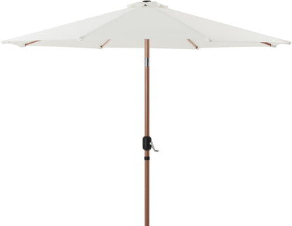 Fiji - Aluminum Patio Umbrella With Round Teak Base