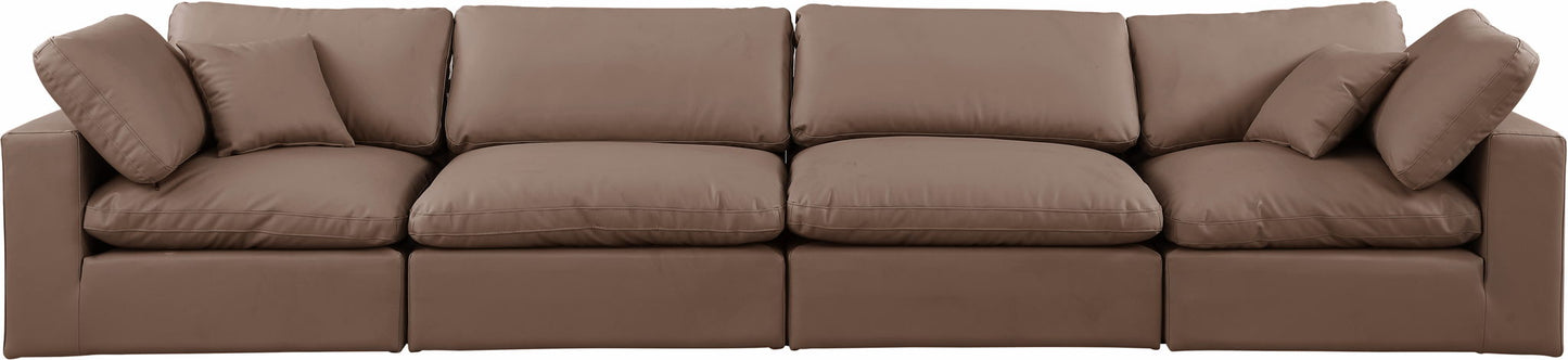 Comfy - Faux Leather Modular Sofa 4 Seats