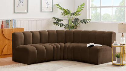 Arc - Velvet 4 Piece Corner Modular Sofa