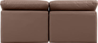 Indulge - Faux Leather 2 Seat Modular Armless Sofa