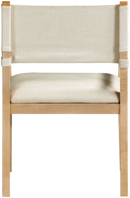 Avon - Linen Textured Performance Fabric Upholstered Dining Arm Chair