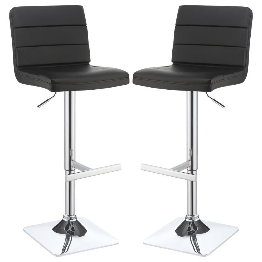 Bianca - Square Upholstered Adjustable Bar Stools (Set of 2)