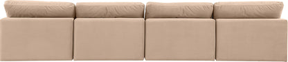 Comfy - Velvet Modular Armless Sofa 4 Seats