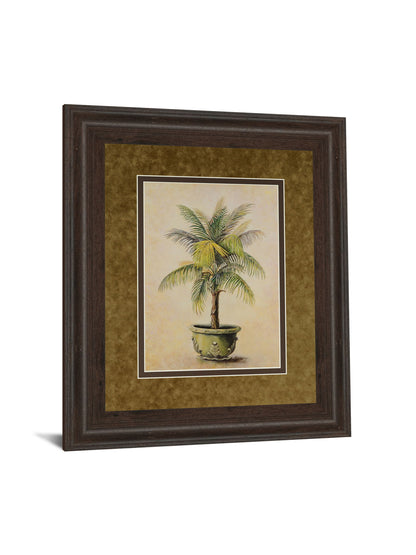 Potted Palm I - Framed Print Wall Art - Light Brown