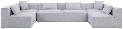 Cube - Linen 6 Piece Modular Armless Sectional