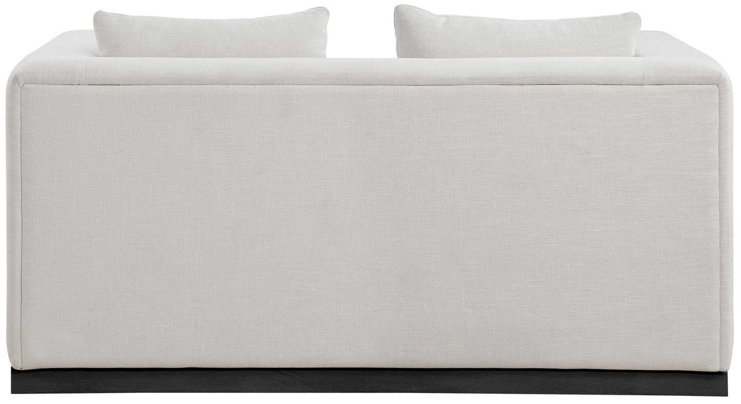 Alfie - Linen Textured Fabic Loveseat