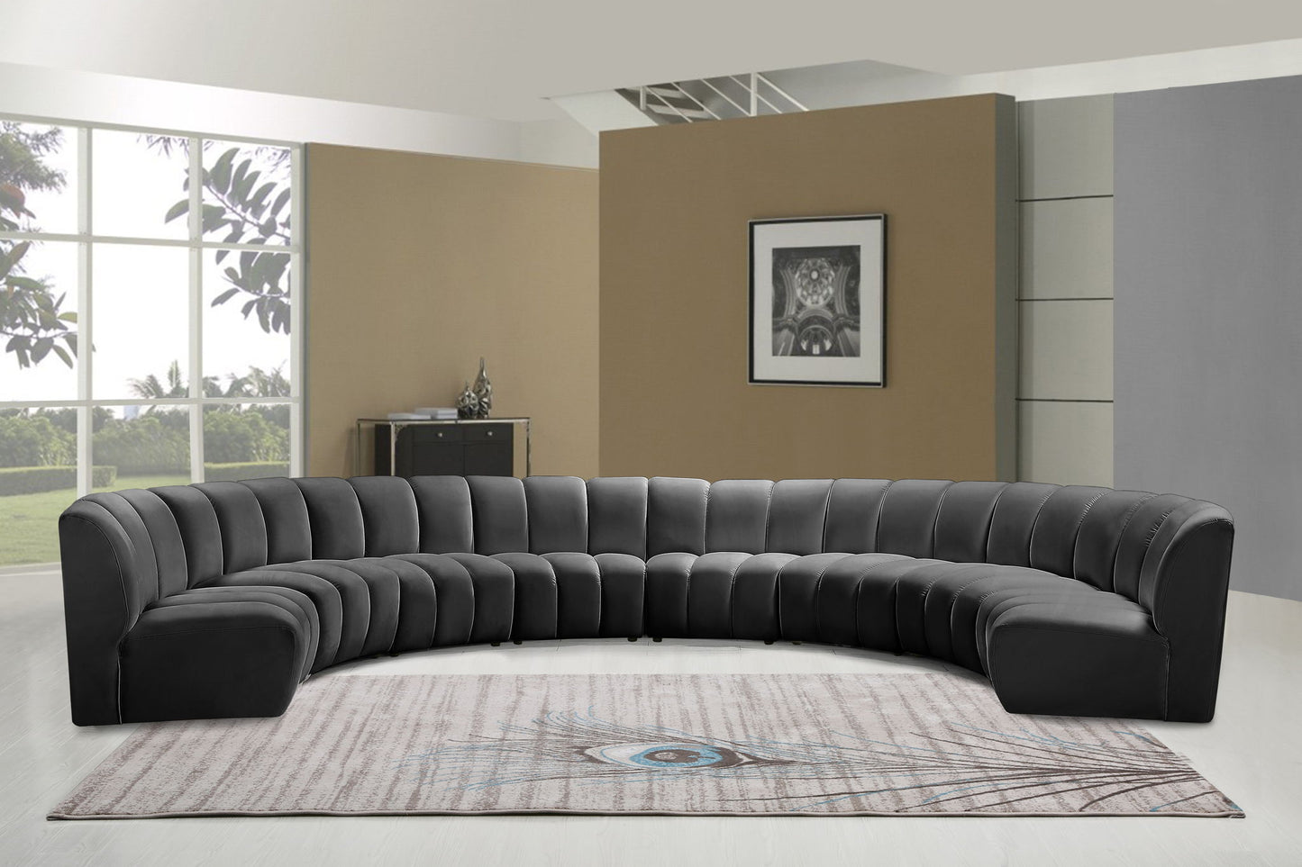 Infinity - 8 Piece Velvet Modular Sectional
